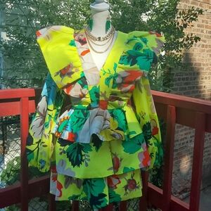 Christopher John Rogers Floral Mini Dress